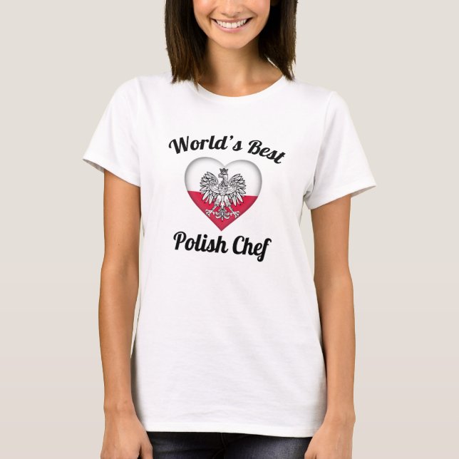 Världs bäst polska kock t shirt (Framsida)