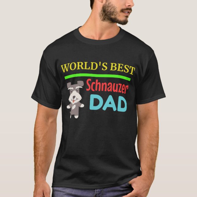 Världs bäst Schnauzerpappa T Shirt (Framsida)