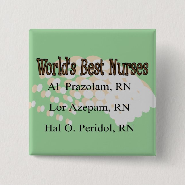 "Världs bäst sjuksköterskor", --Uppsluppna Knapp (Framsida)