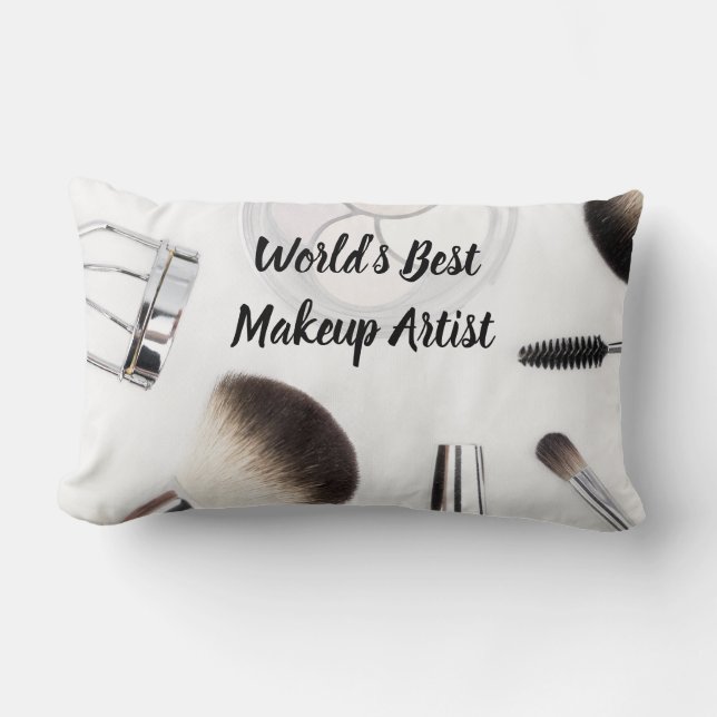 Världs bäst sminkartisit lumbarkudde (Framsida)
