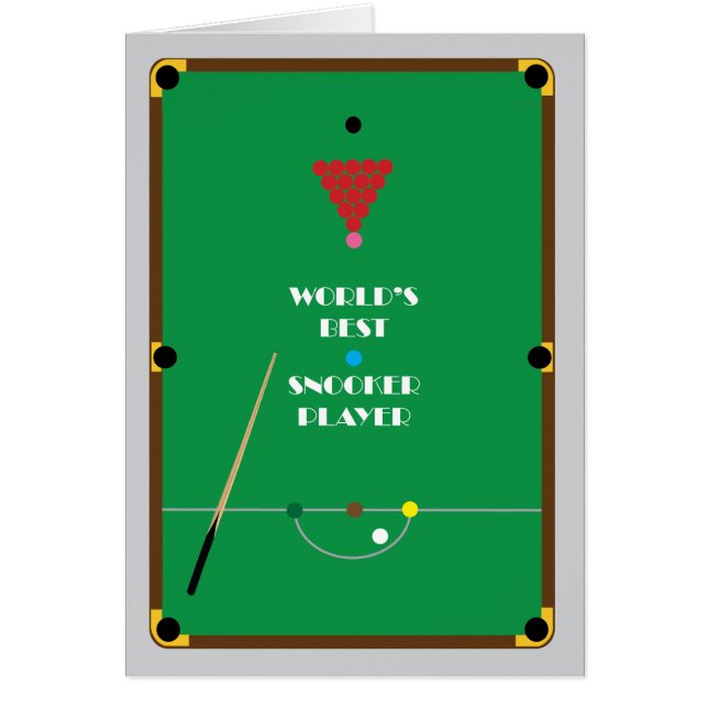 Världs bäst Snookerspelare Hälsningskort (Framsidan)