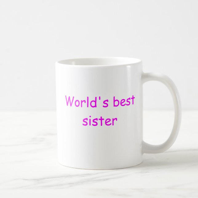 Världs bäst systermugg kaffemugg (Höger)