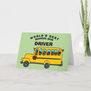 Världs bäst tack för skolbusschaufför kort