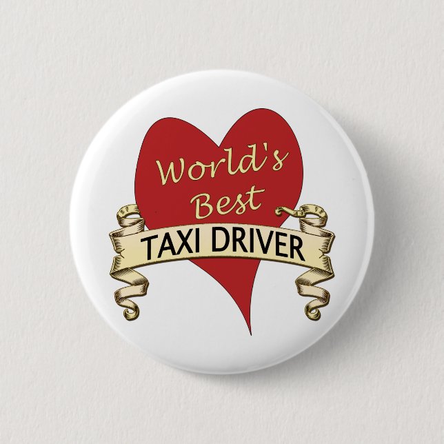 Världs bäst taxichaufför knapp (Framsida)