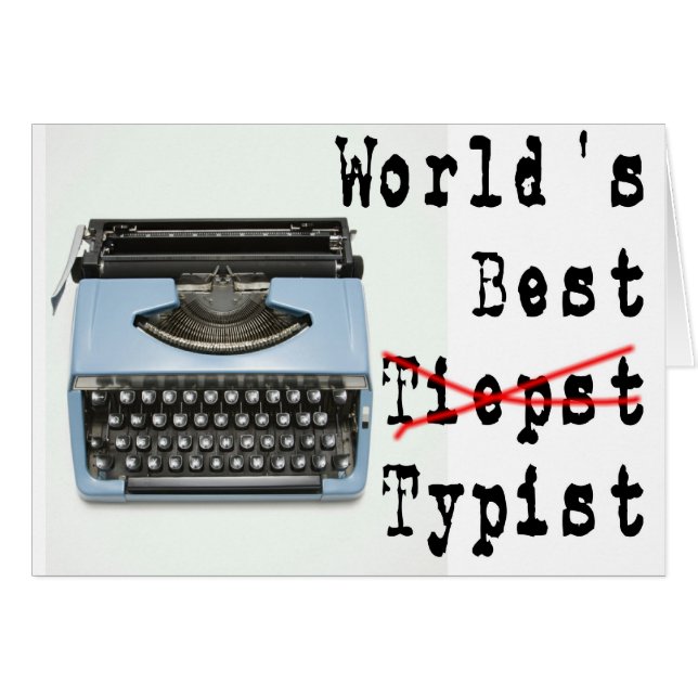 Världs bäst Typist Hälsningskort (Framsidan Horizontal)