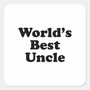 Världs bäst Uncle Fyrkantigt Klistermärke