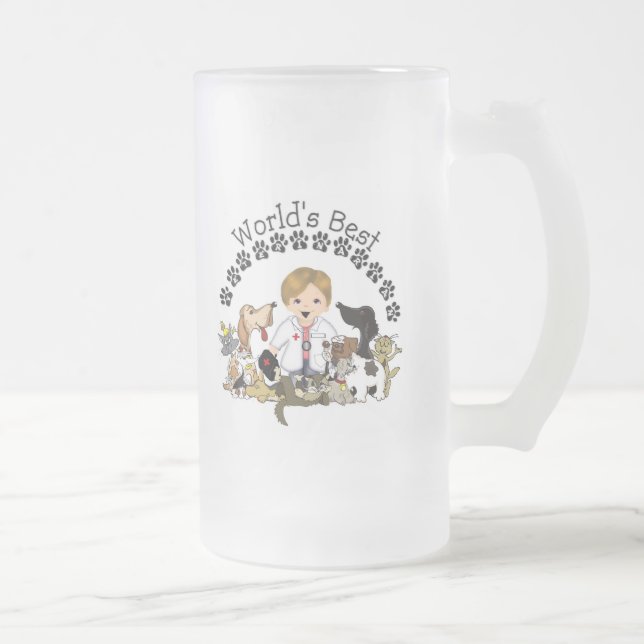 Världs bäst veterinär- mugg - Male blont hår (Höger)