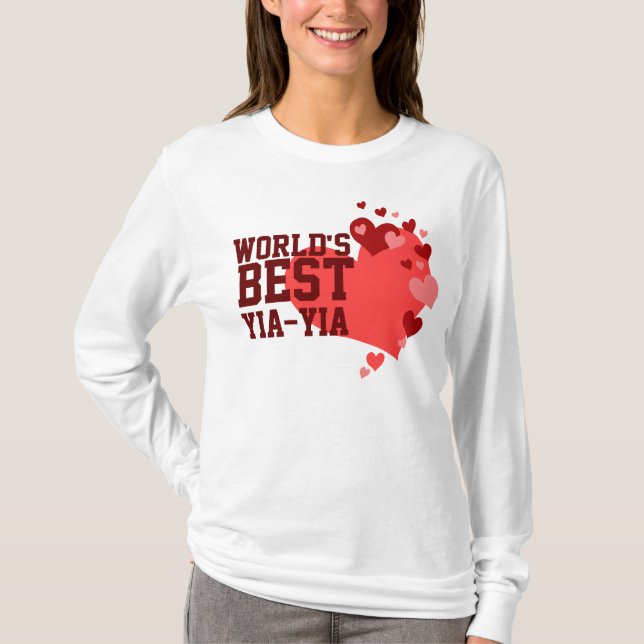 Världs bäst Yia-Yia Tee Shirt (Framsida)