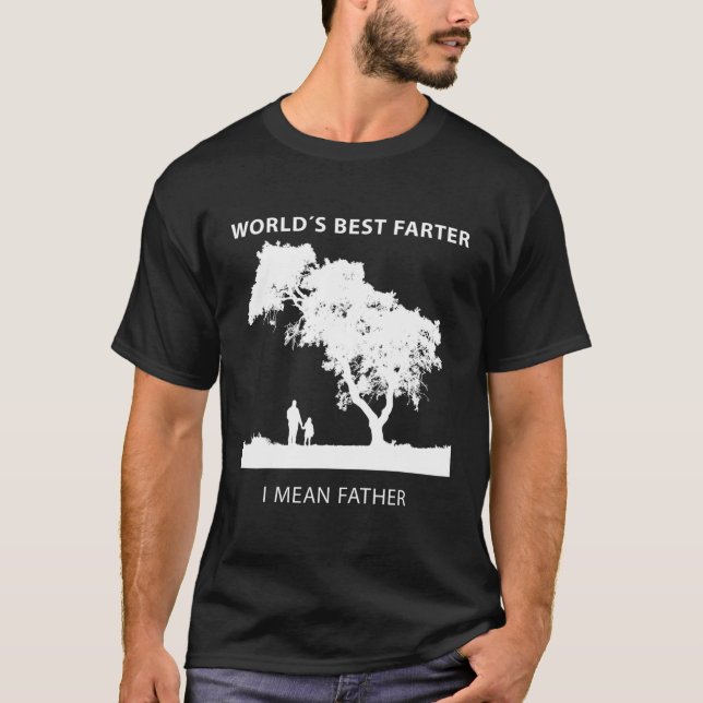 Världs bästa bondgård Far Far Pappa-munväder T Shirt (Framsida)