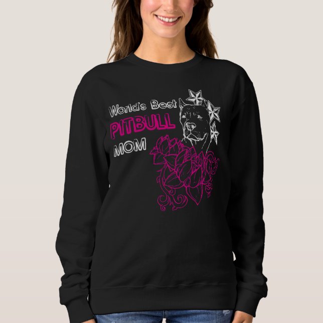 Världs Best Pitbull Mamma T Shirt (Framsida)