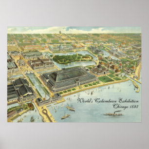 Världs Columbian utläggning, Chicago, 1893 Poster
