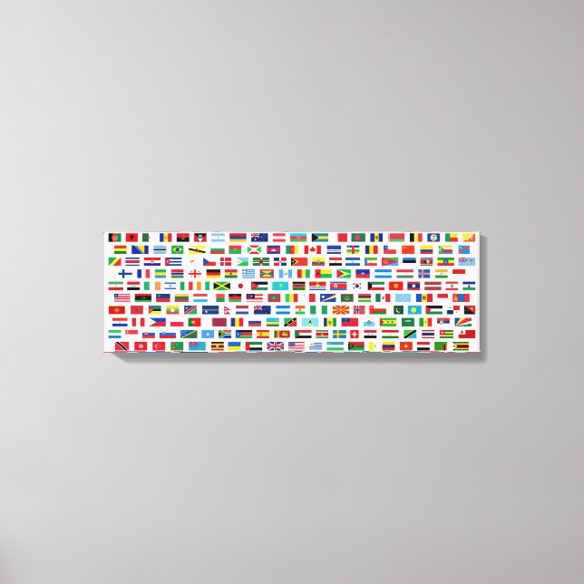 Världs flaggor canvastryck (Framsida)