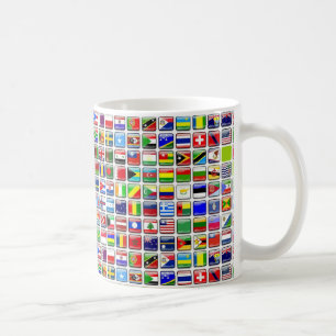 Världs flaggor kaffemugg