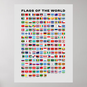 Världs flaggor Poster