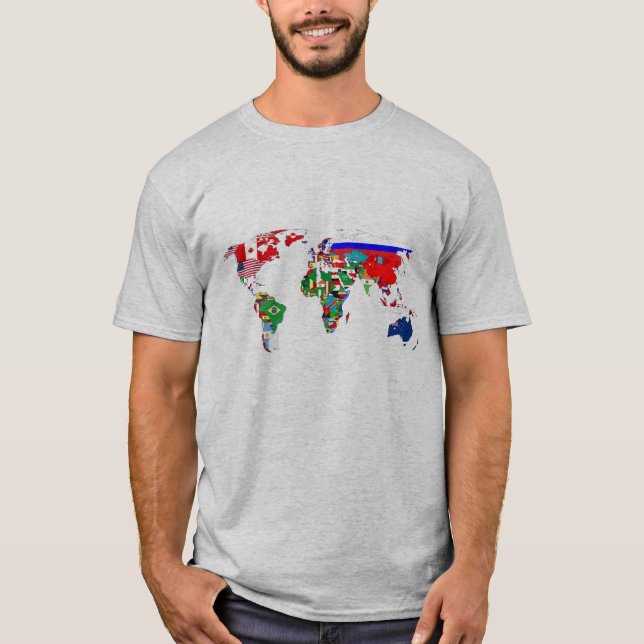 Världs flaggor tee shirt (Framsida)