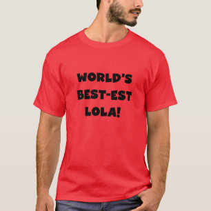 Världs gåva för Bäst-est Lola svartvit Tshirts