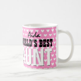 Världs hjärtor V26 för vit för bäst MOSTER rosa Kaffemugg