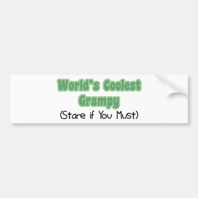 Världs kallaste Grampy Bildekal (Framsidan)