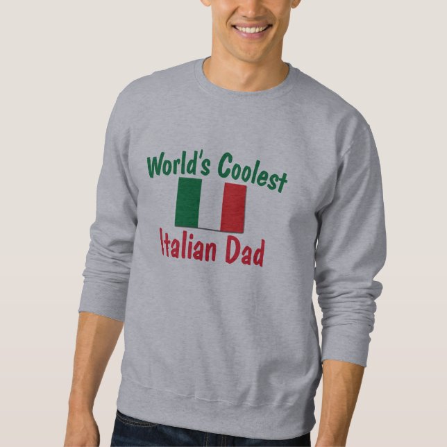 Världs kallaste italienska pappa lång ärmad tröja (Framsida)