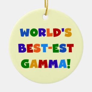 Världs ljusa färger gåvor för Bäst-est Gamma Julgransprydnad Keramik