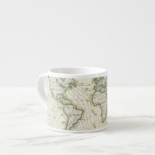 Världs magnetiska declination espressomugg