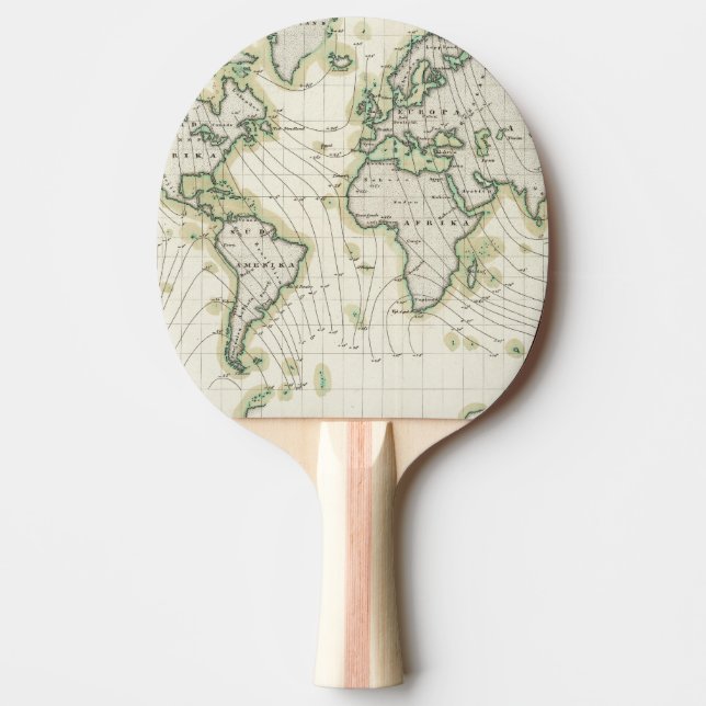 Världs magnetiska declination pingisracket (Framsidan)