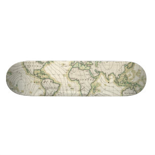Världs magnetiska declination skateboard bräda 20,5 cm