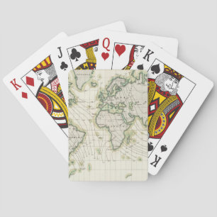 Världs magnetiska declination spel kort