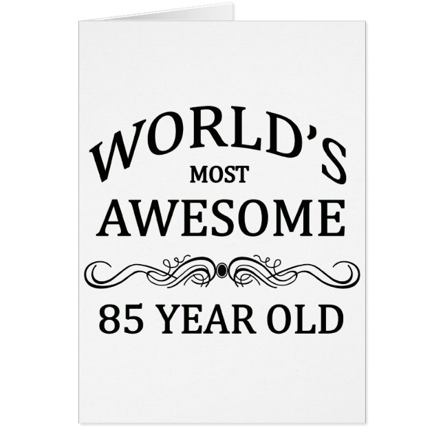 Världs mest åriga 85 hälsningskort (Framsidan)