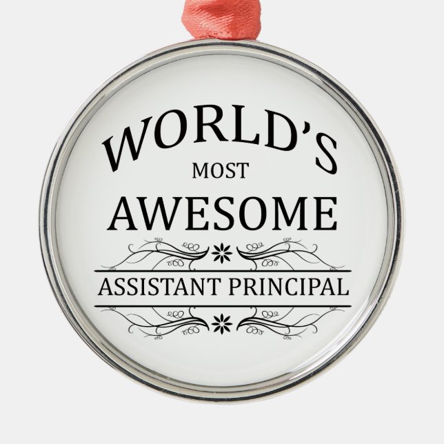 Världs mest enorm assistentrektor julgransprydnad metall (Framsidan)