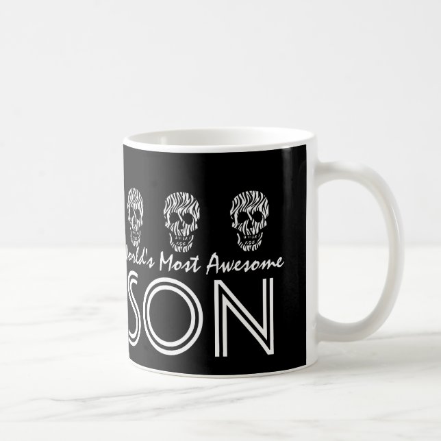 Världs mest enorm döskallar V04 för SONsebra Kaffemugg (Höger)