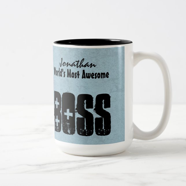 Världs mest enorm Grunge V12 för CHEFblått Två-Tonad Mugg (Höger)