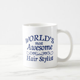 Världs mest enorm hårstylist kaffemugg