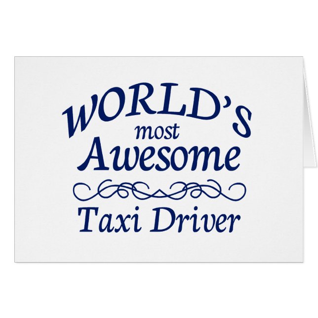 Världs mest enorm taxichaufför hälsningskort (Framsidan Horizontal)