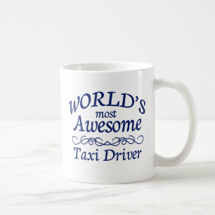 Världs mest enorm taxichaufför kaffemugg