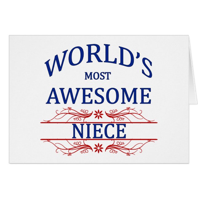 Världs mest enorma brorsdotter hälsningskort (Framsidan Horizontal)