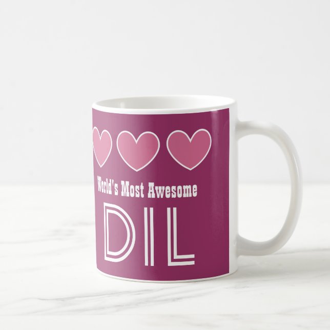 Världs mest enorma DOTTER I DIL LAGhjärtor Kaffemugg (Höger)