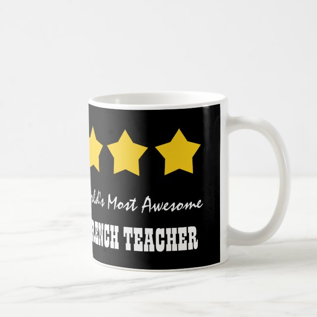 Världs mest enorma FRANSKA LÄRARE V01 Kaffemugg (Höger)