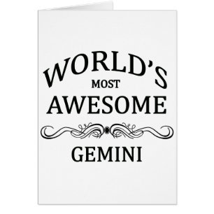 Världs mest enorma Gemini Hälsningskort