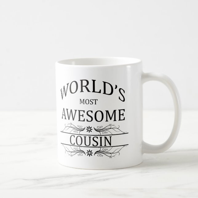 Världs mest enorma kusin kaffemugg (Höger)