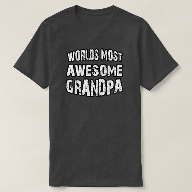 Världs mest enorma morfar tee shirt (Design framsida)