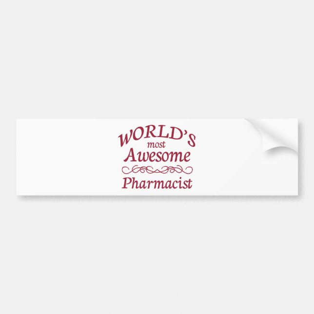 Världs mest enorma Pharmacist Bildekal (Framsidan)