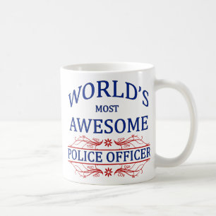 Världs mest enorma polis kaffemugg