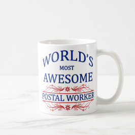 Världs mest enorma post- arbetare kaffemugg