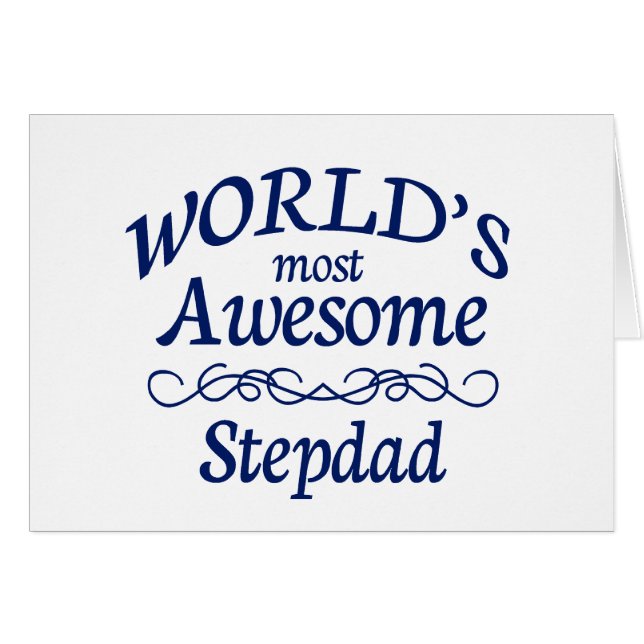 Världs mest enorma Stepdad Hälsningskort (Framsidan Horizontal)