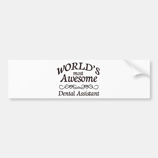Världs mest enorma tand- assistent bildekal (Framsidan)