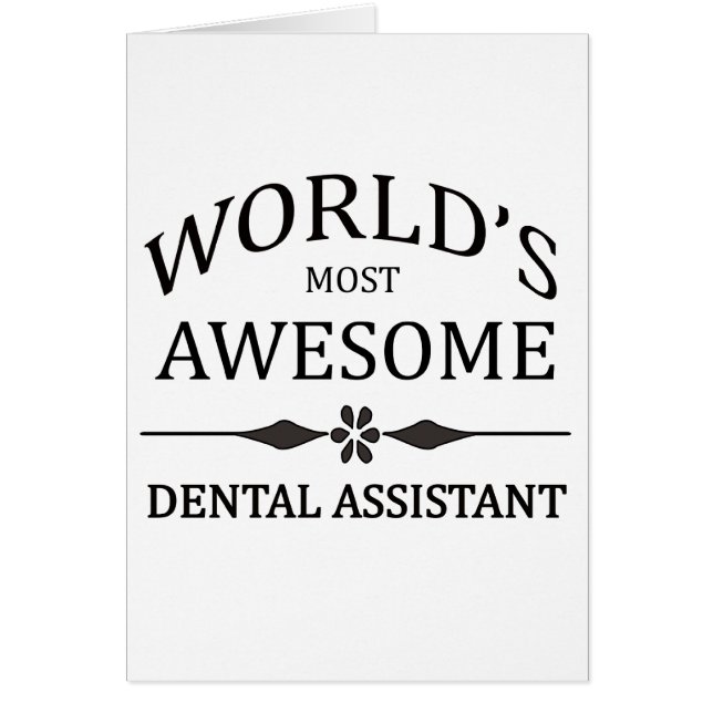 Världs mest enorma tand- assistent hälsningskort (Framsidan)