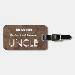 Världs mest enorma UNCLE brun bakgrund Bagagebricka