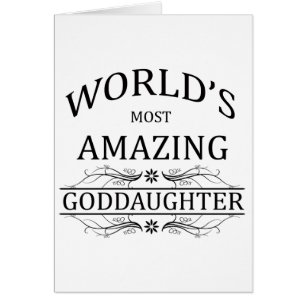 Världs mest fantastiska Goddaughter Hälsningskort