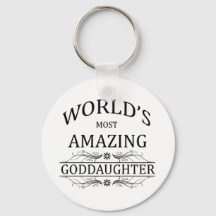 Världs mest fantastiska Goddaughter Nyckelring